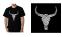 LA Pop Art Men's Word Art T-Shirt - Texas Skull